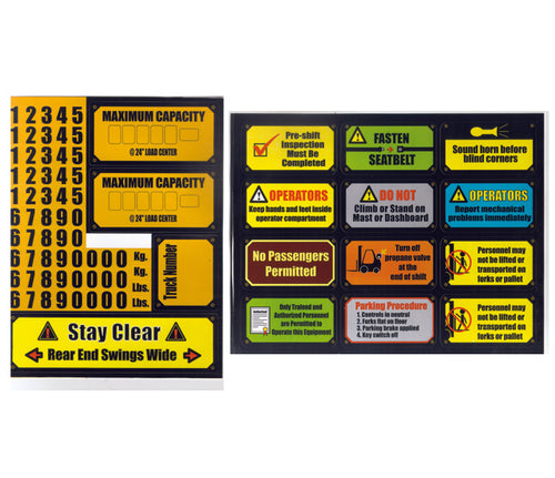 Lift Truck Safety Stickers